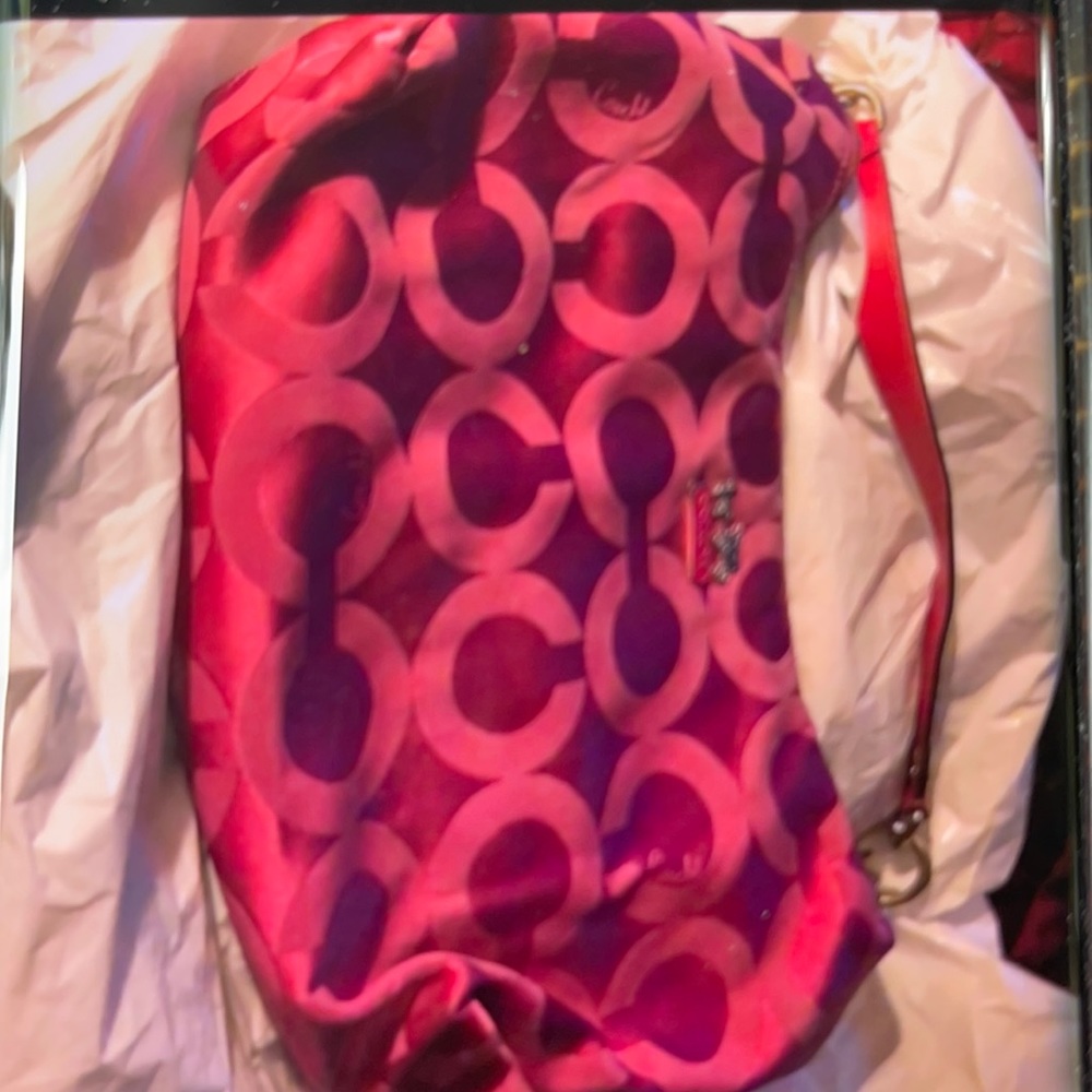 MOVING SALE NO HAGGLING WOMEN AUTHENTIC COACH F14337 PINK 14”L x 9.5”H BAG